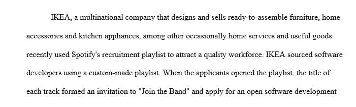 What is an example of a recent creative sourcing strategy used by a company