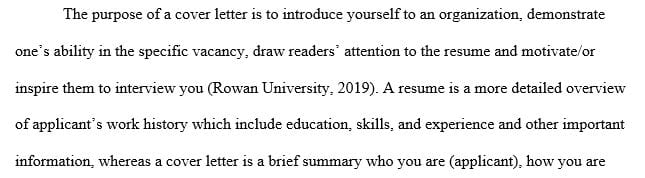 What is the purpose of a cover letter and how is it different from a resume
