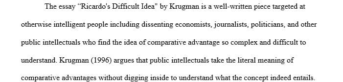 What positive argument is each author giving in support of open trade
