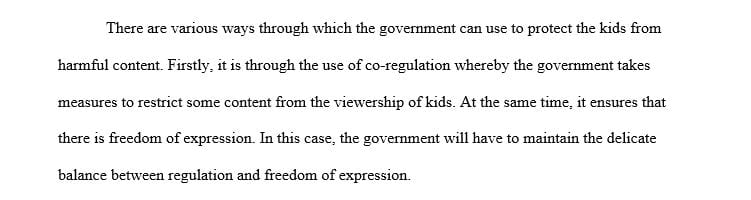 What should the government do to protect children from harmful media content
