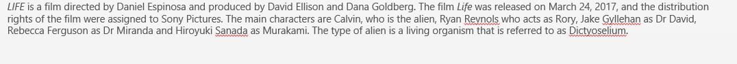 What type of alien does this film exemplify