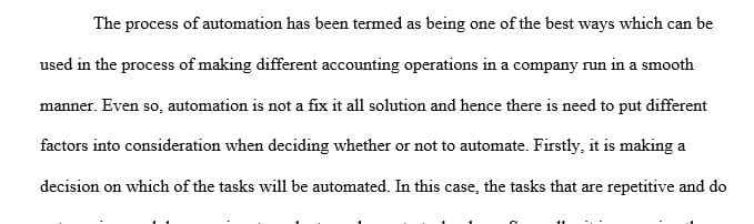 Which of the accounting entries covered in this or previous modules would be suitable for process automation
