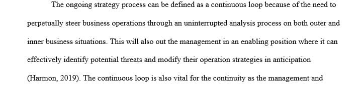 Why do you believe the ongoing strategy process is a continuous loop