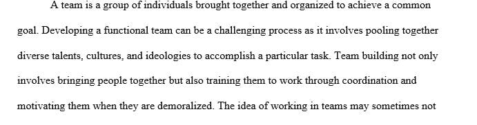 Why do you think some people resist the idea of working in teams