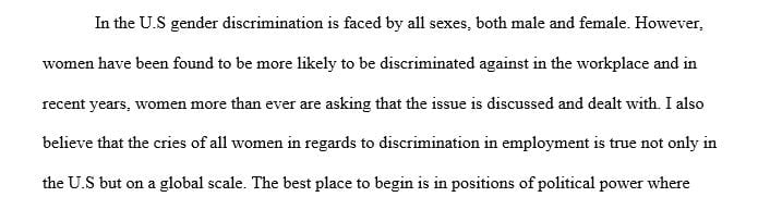 Write a 1-2 page POV position paper on a contemporary equal employment opportunity