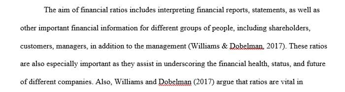 Write a 4-5 page paper discussing the use of ratios in analyzing financial statements.
