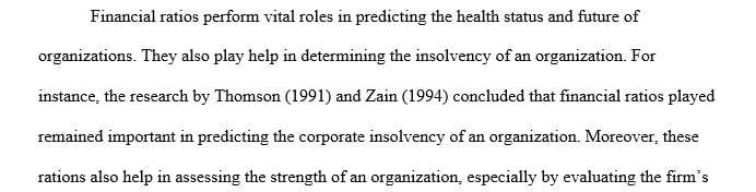 Write a 4 page paper discussing the use of ratios in analyzing financial statements.