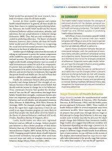What are stage theories of health behavior change