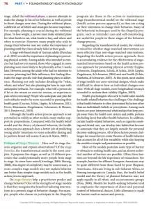 What are stage theories of health behavior change