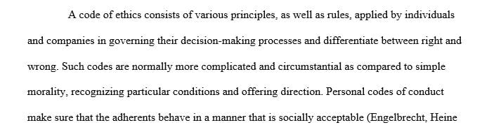 Adopting a personal code of conduct can guide leaders and managers to make and prioritize decisions