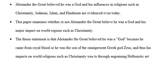 Alexander's impact on world religions such as christianity