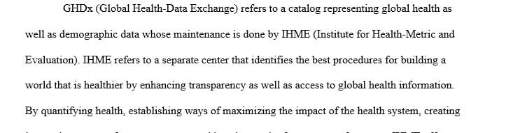 Analyze the development of the Global Health Data Exchange (GHDx) and the significance