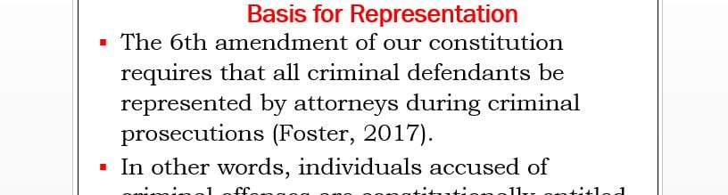 Analyze two cases involving the right to counsel and document your observations