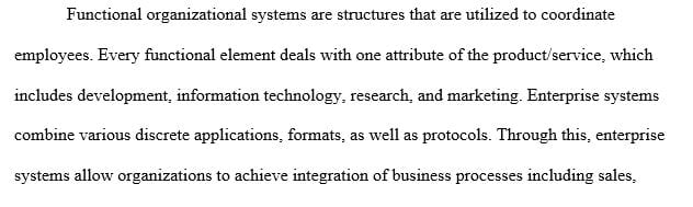 Describe the functional organizational structure and explain about the SILO Effects.