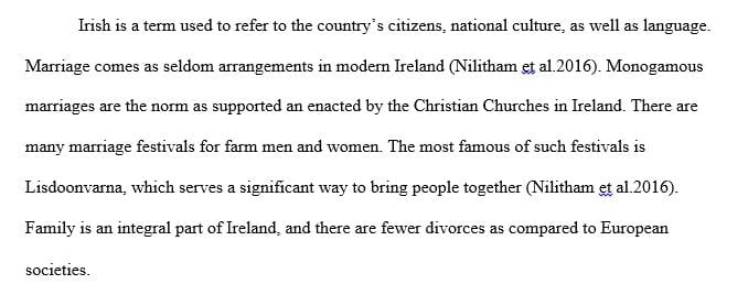 Discuss the organization and the family role in every one of the heritages
