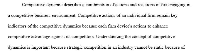 Discuss the various types of competitive dynamics in an industry.