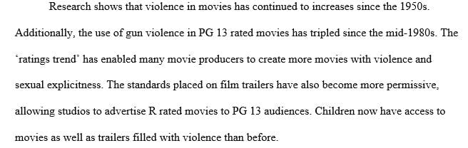 Does violence in film need to be more tightly controlled