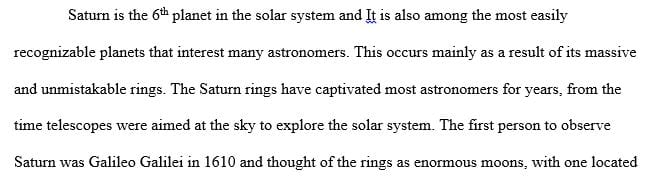 Explain the formation genesis of Saturn, its internal structure and the composition of its rings.