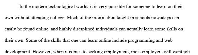 Explain what the greatest challenge you would face in finding a position in the job market today