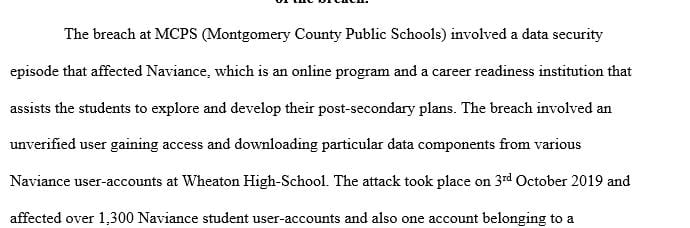 Find a recent article addressing a breach within a company or government agency
