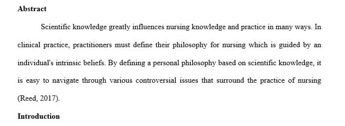 How the scientific method influences nursing knowledge