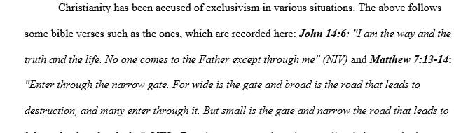 How would you answer someone accusing Christianity of exclusivism