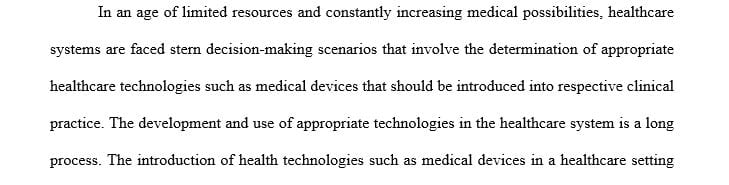 Identify the process for decision making regarding technology