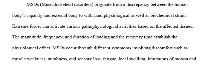 Pathophysiological changes and abnormal findings associated with musculoskeletal 