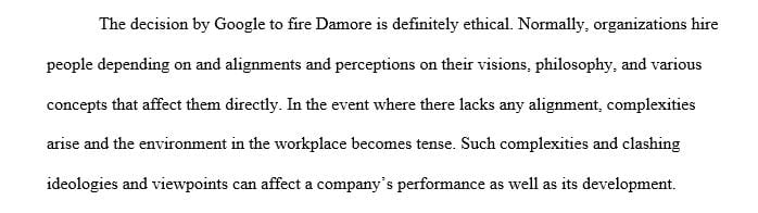 Read Google's Handling of the Echo Chamber Manifesto and complete the questions