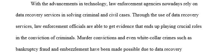 Research at least two criminal or civil cases in which recovered files played a significant role
