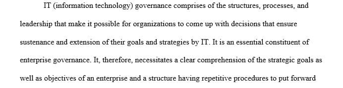 Select a specific governance plan that exists at a company or a plan framework from an organization.