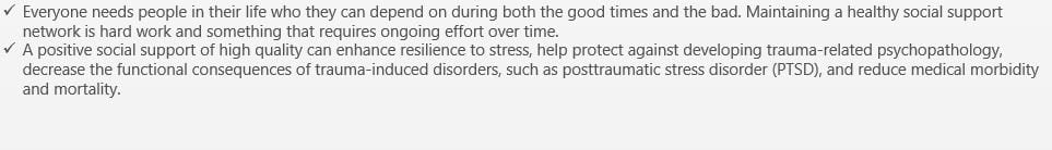 Variables that influence perceptions of social support