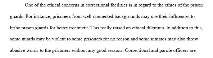 What are ethical issues related to correctional procedures