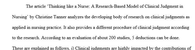 What do you feel are the greatest influences on clinical judgment