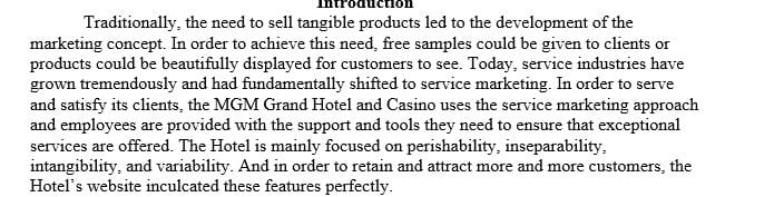 What does the website do to tangibilize the product (goods and services) for the customer