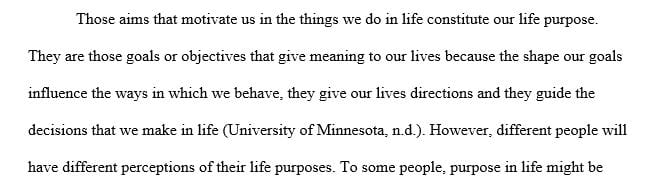 What might be some of the ramifications of living without purpose