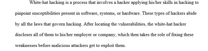 White Hat Hacking:include a short paragraph describing your project