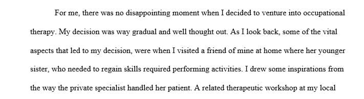 Write a personal statement for graduate school.