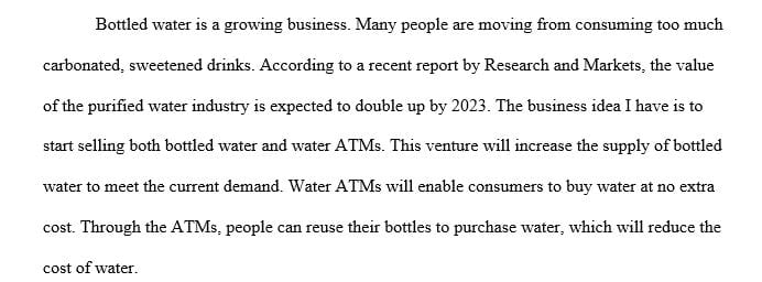 Brief explanation of the idea and what are the consumers’ needs it will address