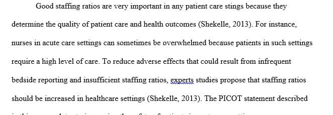 Clearly identify the clinical problem and how it can result in a positive patient outcome.