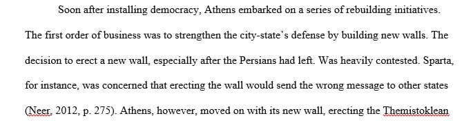 Compare and contrast the monuments that dominated the religious and economic centers of Athens