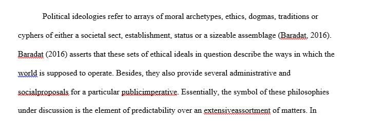 Compose a 500 word essay based on your political ideology.