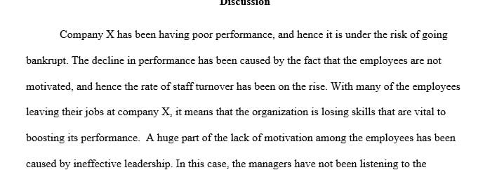 Create a scenario where the incorrect leadership theory was used.