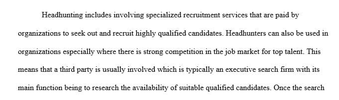 Describe the benefits of the external recruitment process