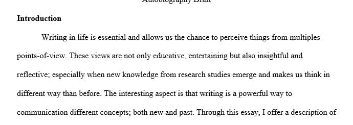 Describe yourself as a writer and give a history of the writing you have done in school and your professional life