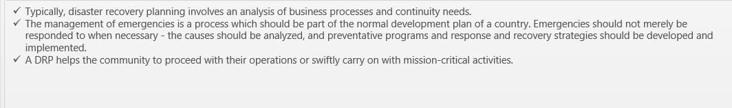 Develop a disaster recovery plan to lessen health disparities and improve access to community services