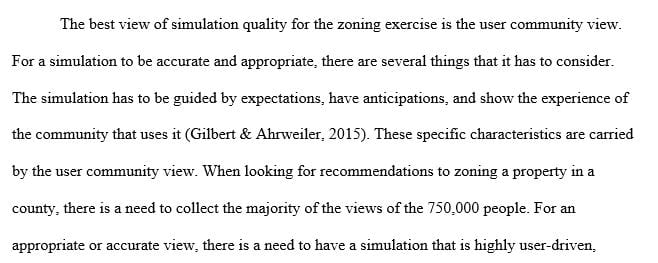 Developing a simulation to provide strategic planning recommendations for property use zoning for a county