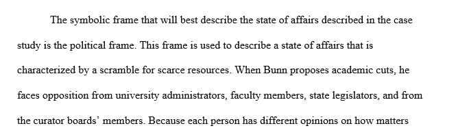 Discuss in-depth how the Symbolic Frame can be used to inform our understanding of the University of Missouri case.