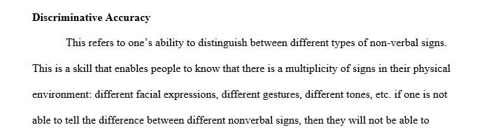 Discuss the different types of nonverbal skills and how do they play a part in success or failure