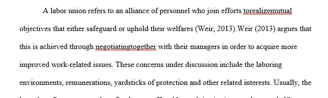 Discuss the similarities and differences between labor organizations